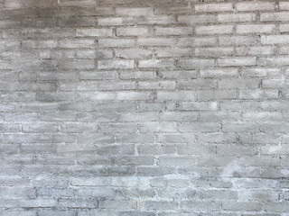 Obraz premium Old white concrete Brick Wall with Moss Old grunge wall background