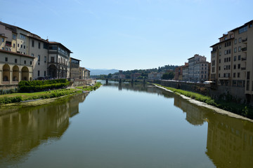 Fototapeta na wymiar River Arno in Florence on a sunny day