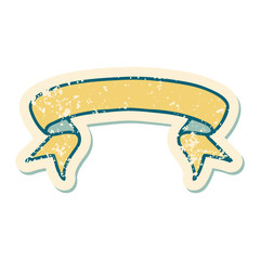 distressed sticker tattoo style icon of a banner