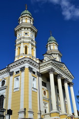 Fototapeta na wymiar Holy Cross Cathedral, Uzhhorod, Ukraine