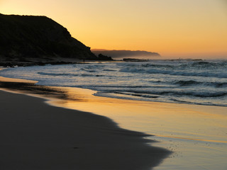 Fototapeta premium fisherman's on the beach at sunrise - Garden Route, South Africa