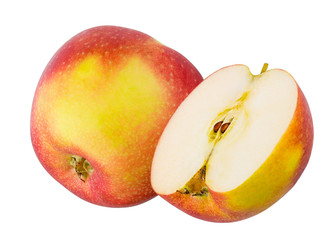 Red appl  isolated on white background with clipping path