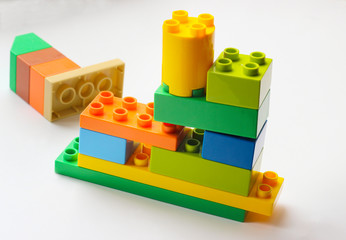 Plastic playing construction blocks or brick toy - 325455363