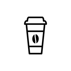 coffee paper cup icon vector