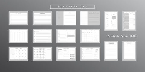 Planner sheet vector