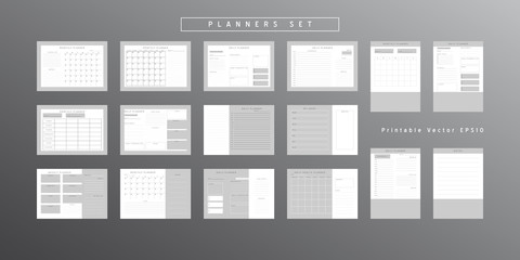 Planner sheet vector