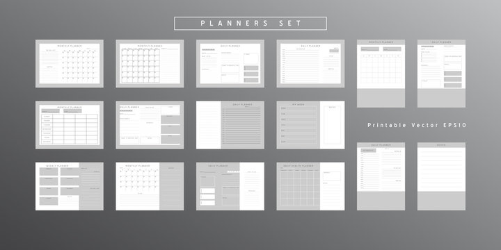 Planner sheet vector