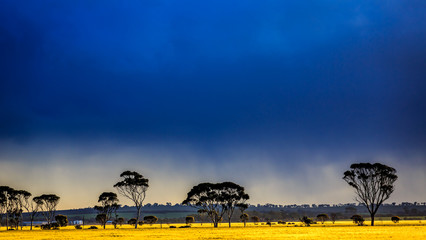 Dark thunderstorm clouds approaching, Western Australia, Australia