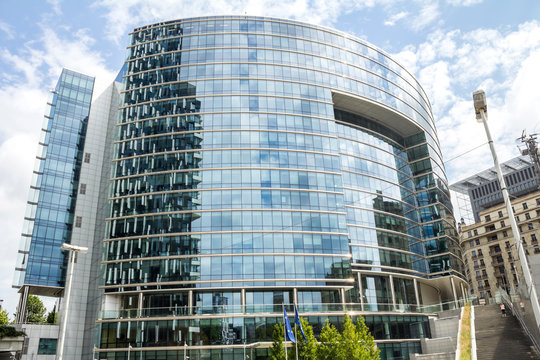 Brussels, BELGIUM : View of the Lex Building. The Lex building is a high-rise of government offices in the European Quarter of Brussels.