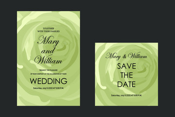 Set of wedding cards in delicate color. eps10 vector stock illustration.