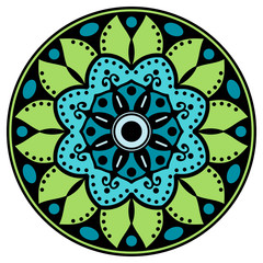 Decorative ethnic ornament isolated on white. Good decoration for the holidays. Perfect for printing, greeting card.