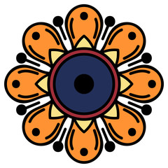 Decorative ethnic ornament isolated on white. Good decoration for the holidays. Perfect for printing, greeting card.