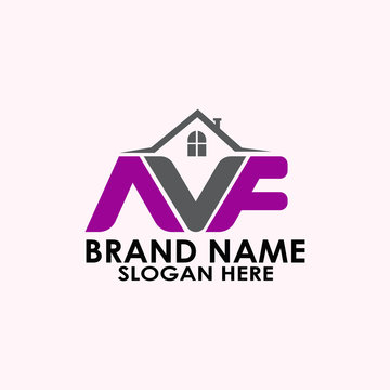 logo avf real estate vector design