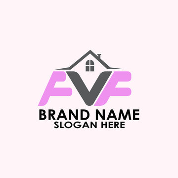 logo fvf real estate vector design