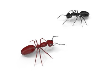 Mechanical ant. 3d Render, vray render+ pbr material  
