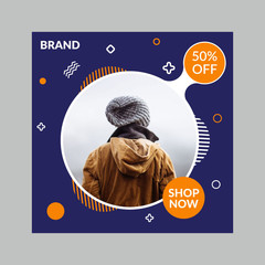 sale social media post design template vector