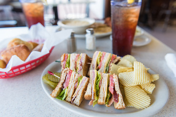 club sandwich on table