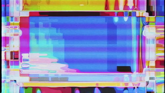 The Effect Of Turning The TV On And Off. No Signal. Old TV. Glitch Error Video Damage. Bad Signal. VHS. Retro Futurism 80s 90s Dynamic Wave Style. Digital TV Noise Flickers. Glitch Noise