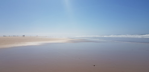 Atlantic Ocean's beach landscape in the South of Spain, Cadiz.