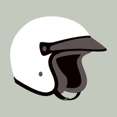 motorcycle helmet, vector illustration,flat style