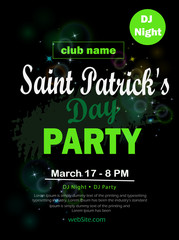 St. Patrick's Day poster. Vector illustration