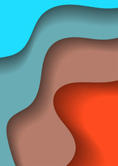abstract banner with 3D with paper cut waves ,Vector design of the layout for presentations of banners, leaflets, posters and invitations