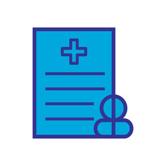 Fototapeta premium medical recipe icon design vector template