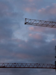 crane on background of blue sky