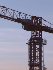 crane on background of blue sky