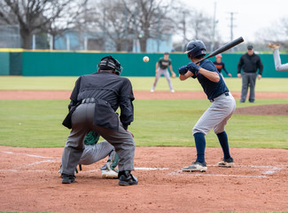 Young Baseball Player competing in a baseball game