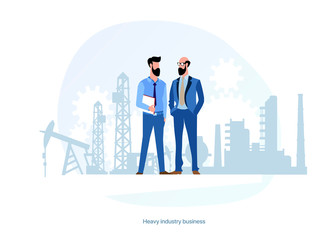 Top management in heavy industry. Asset, plant or factory management