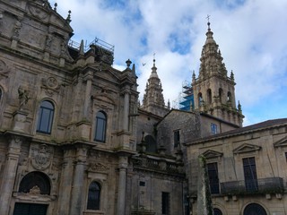 Fototapeta na wymiar Kathedrale von Santiago de Compostela in Spanien