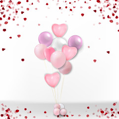 Realistic balloons on white. Vector illustration.