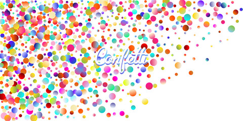 Carnival Confetti Explosion Vector Background. Falling Color Tinsel, Fiesta Celebration Design. 