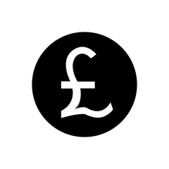 Obraz premium Pound sterling icon flat