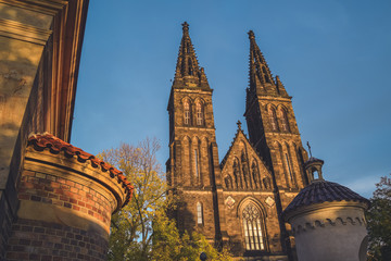 Basilica of the Holy Apostles Peter and Paul in Vysehrad, Prague, Czech republic