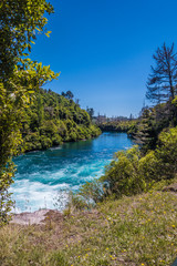 Fototapeta na wymiar Waikato River near Huka Falls, New Zealand