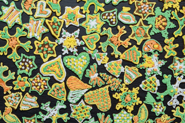 Gingerbread cookie. Concept of food and pastry products.