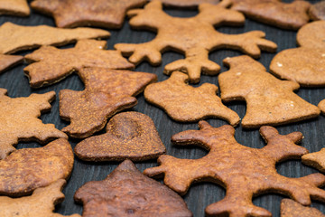Gingerbread cookie. Concept of food and pastry products.