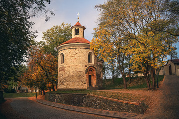 Rotunda of St. Martin in autumn IV, Vysehrad, Prague, Czech Republic