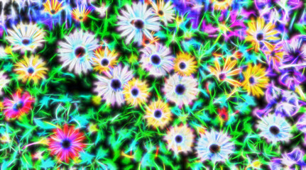 stylized flower images with effects