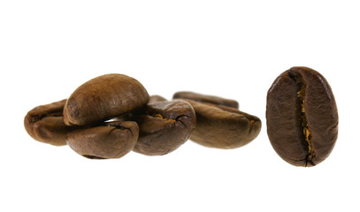 coffee beans isolated on white background