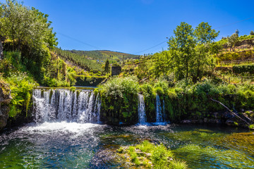 Fototapeta na wymiar Poco da Broca Waterfall - Sierra Estrella,Portugal