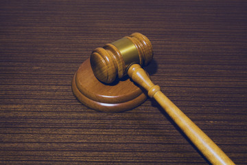 Judge's wooden gavel