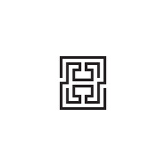H logo design, Letter H monogram logo stock vector