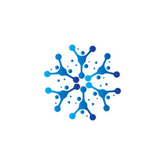 Molecule vector illustration design