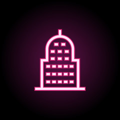 Mosque, building neon icon. Simple thin line, outline vector of building icons for ui and ux, website or mobile application