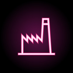 Castle, building neon icon. Simple thin line, outline vector of building icons for ui and ux, website or mobile application