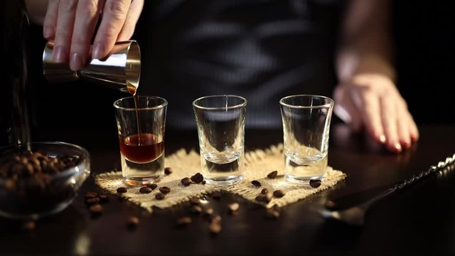 Bartender making a cocktail