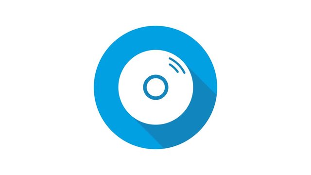 Blue motion graphic icon animation disc